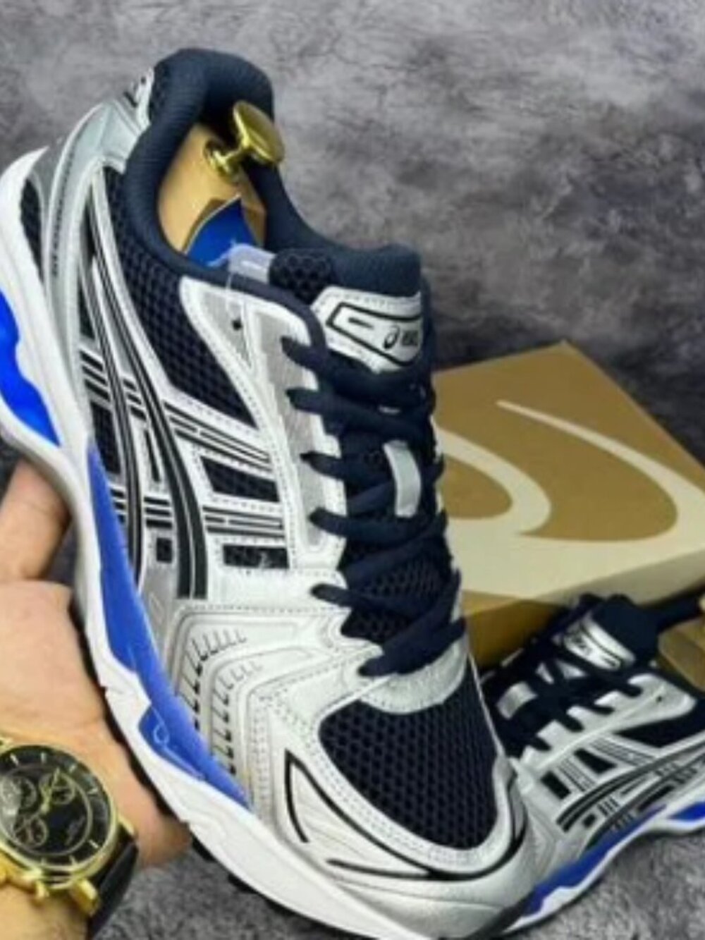 ASICS Running Sneakers – Silver/Blue